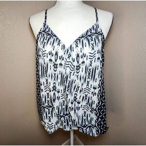 Lily White Top Women Faux Wrap Racerback Tank  Spaghetti Strap Size XL